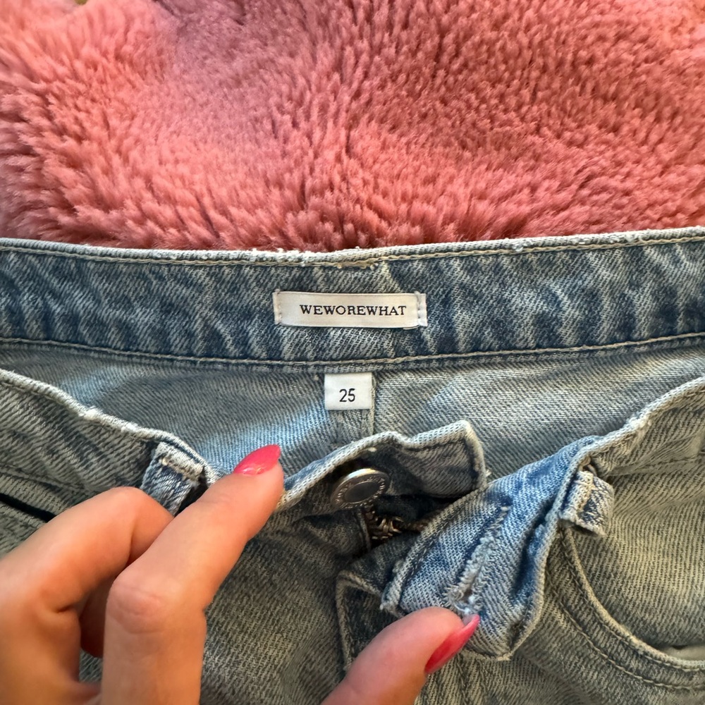 We Wore What flare slit jeans, size 25, worn once